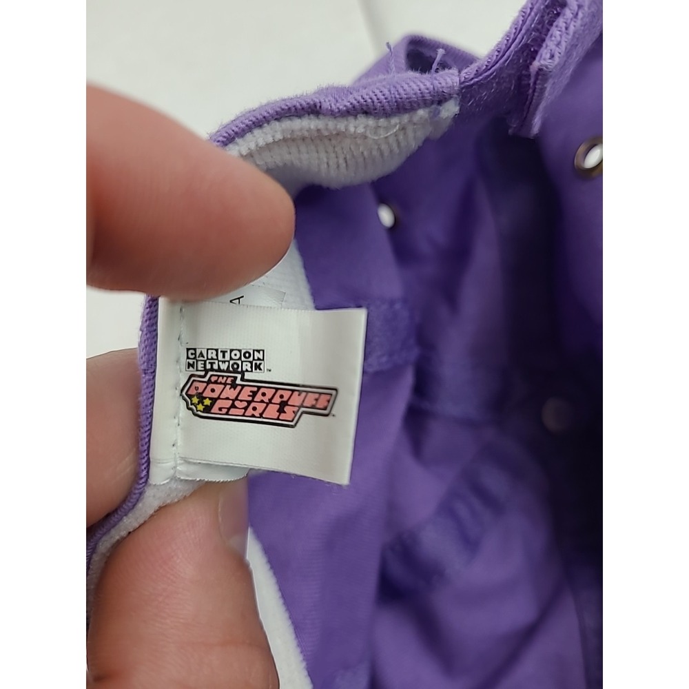 Vtg Powerpuff Girls Cartoon Network Embroidered Hat Purple Kids Youth 2002 Anime - Picture 9 of 10